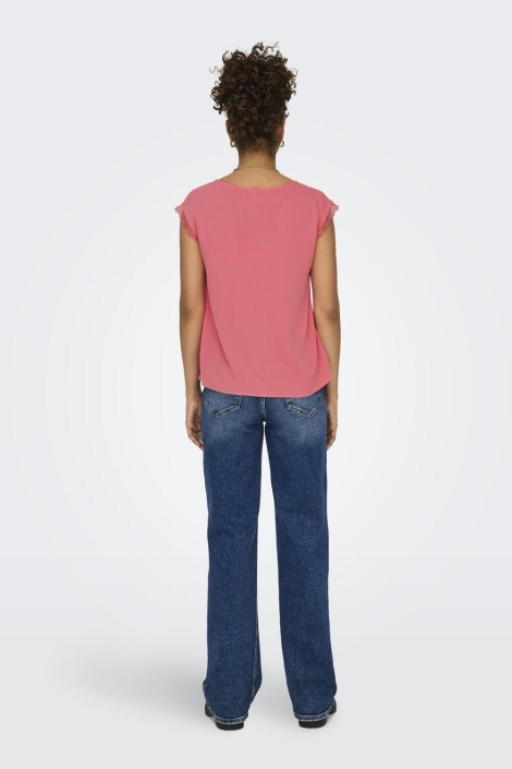 Only onljasmina s/s v-neck lace top noos